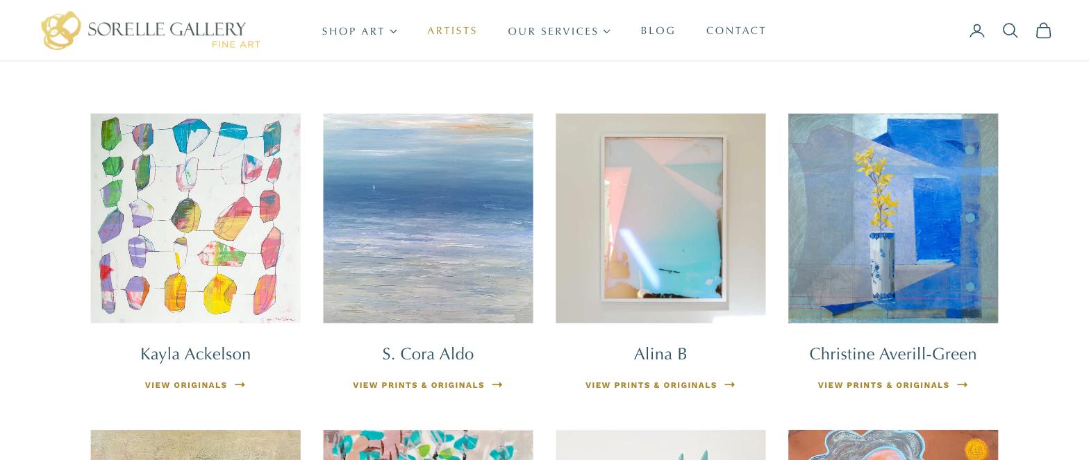 Sorelle artists index